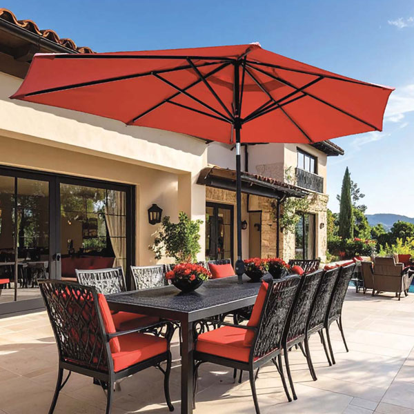 8' x 11' Oval Umbrella by Galtech International - Image 2